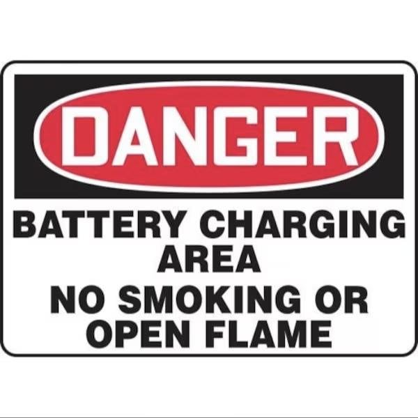 Accuform OSHA DANGER SAFETY SIGN BATTERY MCHL266VA MCHL266VA - main